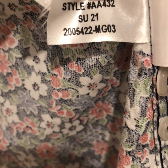 Stretch Secret Wash Organic Cotton Poplin mens floral button down 🌺 - Picture 9 of 9